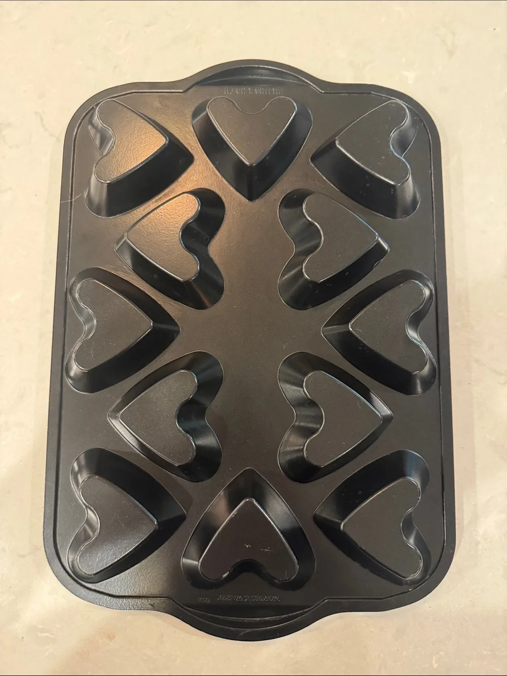 Nordic Ware Heart-Shaped Nonstick Tartlette Pan - Black